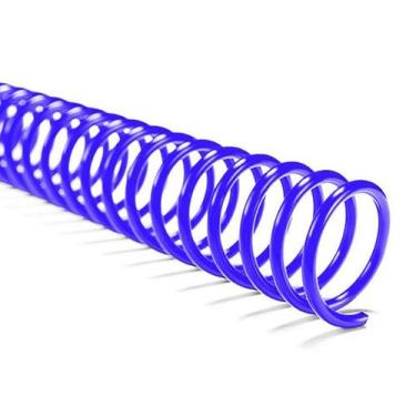 Imagem de Espiral Para Encadernação 09mm Azul Até 50 Fls 100 Unids. - Marketmil