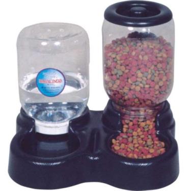 Imagem de Comedouro Automático Ideal para Cães Duplo Mini Preto - Idealdog