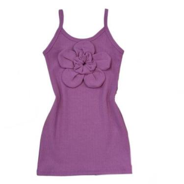 Imagem de Vestido Menina Infantil Com Flor Tendência Candy Colors Verão - AK FAS