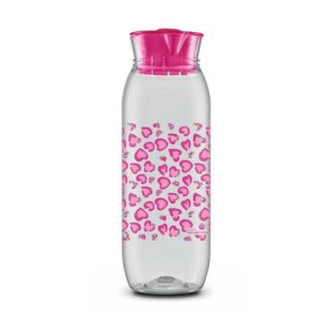 Imagem de Jarra Decorada 1400ml Plástica Bico Ergonômico e Tampa Água Suco - Ban