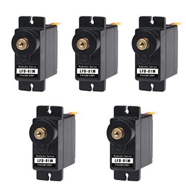 Imagem de Lewansoul Servo Servo Metal Gear Micro Servo Motor 9G Servo Anti Bloqueio (LFD-01M 5PCS) (5 peças)