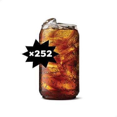 Imagem de TOSSWARE Pop Conjunto de 252 latas de cerveja de plástico transparente e reciclável, inquebrável