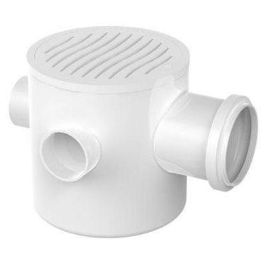 Imagem de  esgoto caixa sifonada grelha quadrada branca 100x100x50mm *  - tigre