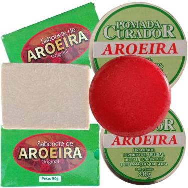 Imagem de kit 3/unidade sabonete de aroeira 2/uni pomada de aroeira.(ENVIO RAPID