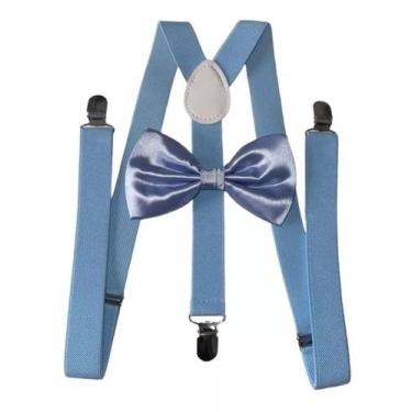 Imagem de Kit Suspensório + Gravata Borboleta Ref: 244/247 - KARECATO, Azul bebê