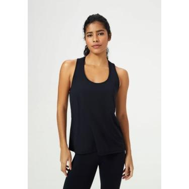 Imagem de Regata Esportiva Feminina Nadador Proteção UV 50+ - Hering, G, Preto