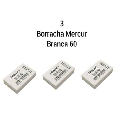 Imagem de KIT 3 Borracha N 60 Record MERCUR ESCOLAR ESCRITÓRIO