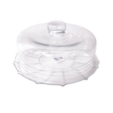 Imagem de Prato para Bolo Sem PÃ 29x13,5 cm Incolor - Luvidarte