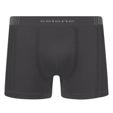 Imagem de Cueca Boxer Selene Sem Costura Masculina - Chumbo, Chumbo, GG