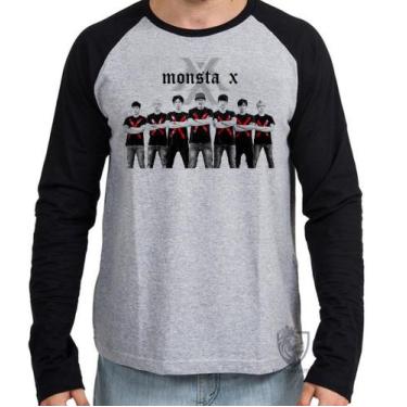 Imagem de Camiseta Manga Longa blusa monsta x bts - Empório Dutra, P  adulto
