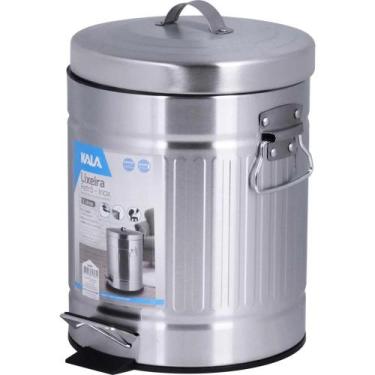 Imagem de Lixeira Retrô em Inox com Balde Removível 5L Kala