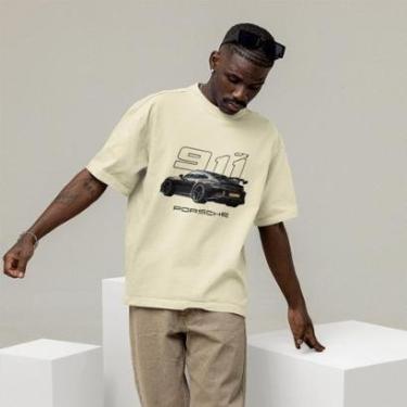 Imagem de Camiseta Techmalhas Oversized Longline Leve Macia Masculina-Masculino