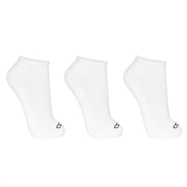 Imagem de Meia Olympikus Cano Curto pacote c/ 3 pares Masculino, Branco, 39-44