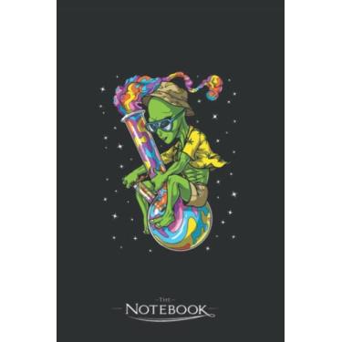 Imagem de Notebook: Space Alien Weed Bong: Notebook, A Gratitude Journal Notebook For All Ages all Genders 120 pages, 6 x 9 in
