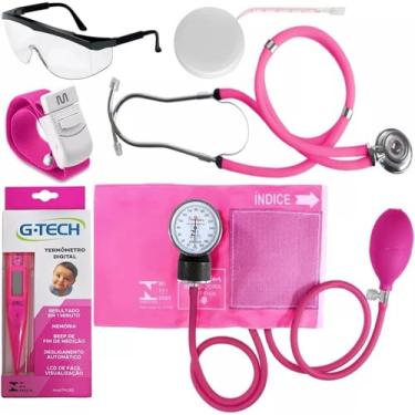 Imagem de Kit Acadêmico Completo C/Aparelho De Pressão E Esteto Cores (ROSA)