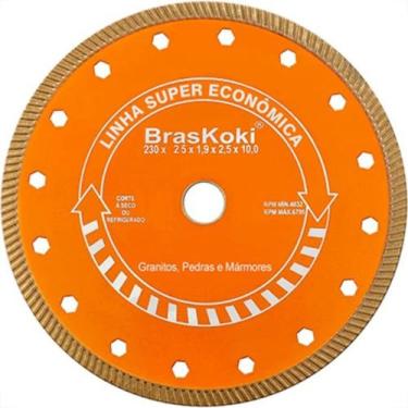 Imagem de Disco Diamantado Braskoki 230Mm Turbo Jet Laranja Seco/Agua