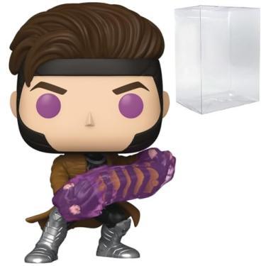 Imagem de POP Marvel: Deadpool & Wolverine Movie - Boneco de vinil Gambit Funko (incluído com caixa protetora compatível), multicolorido, 9,5 cm
