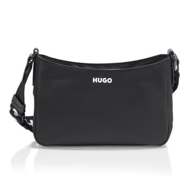 Imagem de HUGO Bolsa Hobo pequena com logotipo da Bel, Groselha preta, Small