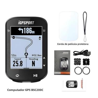 Imagem de Velocímetro de Bicicleta GPS Sem Fio iGPSPORT BSC200C - Ant+ e Navegaç