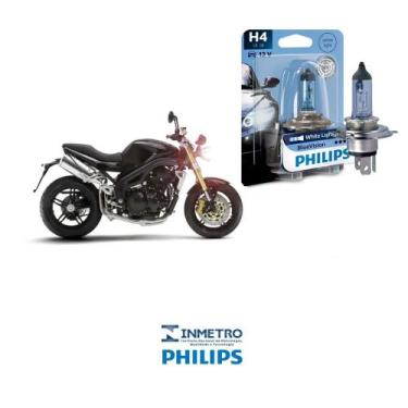 Imagem de Lâmpada Philips BlueVision H4 p/ TRIUMPH SPEED TRIPLE 1050I