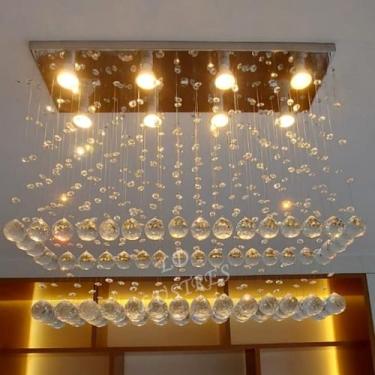 Imagem de Luminária de Cristal para Sala de Jantar, com 50 Cm de Altura, Base de