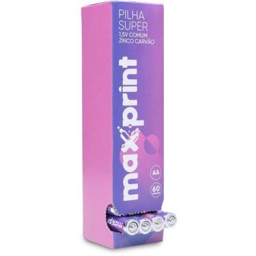 Imagem de Pilha Zinco Super AA MAX 1,5V 15 Pacotes com 4 Unidades - Maxprint