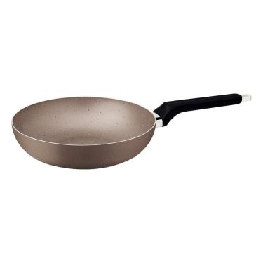 Imagem de Frigideira Funda Tramontina Milazzo Alumínio Antiaderente Starflon Max Amêndoa 24 Cm Tr...