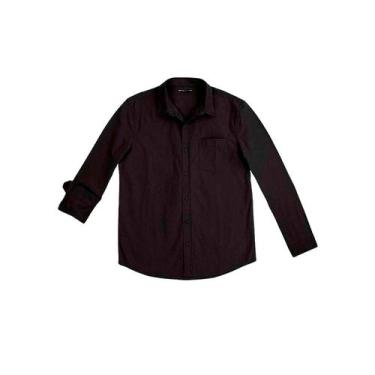 Imagem de Camisa Básica Masculina Super Slim Manga Longa - hering, Preto, XG