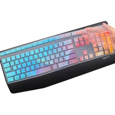 Imagem de Capa de teclado para teclado Logitech MK345 combo sem fio tamanho completo, capa de teclado sem fio Logitech MK345 K345, acessórios ultrafinos, protetor de teclado de silicone colorido