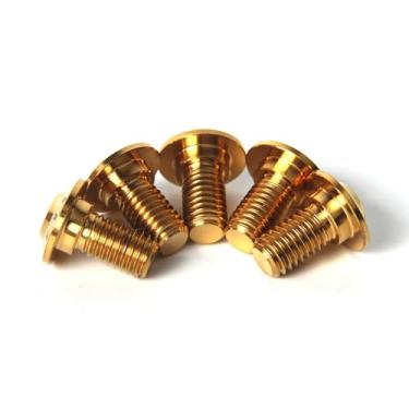 Imagem de Parafusos de montagem do rotor do disco de freio traseiro para BMW HP2 2005-2009, K1200R 2004-2008, K1200S 2003-2008, R1200GS 2004-2012 ABS inclui parafusos Torx cônicos de titânio M6x20 ouro 5 peças