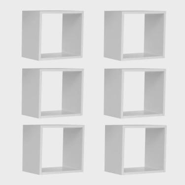 Imagem de Kit 06 Nichos Organizador 30x30cm Branco G01 - ajl Móveis