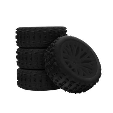 Imagem de NMNRC Branch Style Rubber Pre Glued Wheel and Tires Plastic Rim for Arrma 1/14 Typhon Grom 223S 4X4 RTR Series RC Car Upgrades Part Black