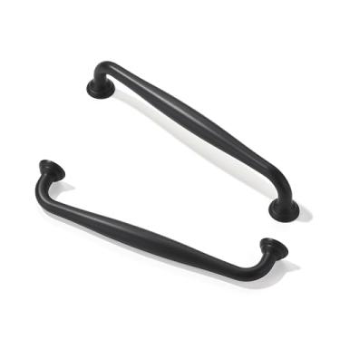 Imagem de TUNNY Pacote com 10 alças de armário - 3,8"/96 mm, espaçamento de parafusos, preto fosco, puxadores de móveis para armários de cozinha, quarto, cômoda, guarda-roupa, puxadores de armário