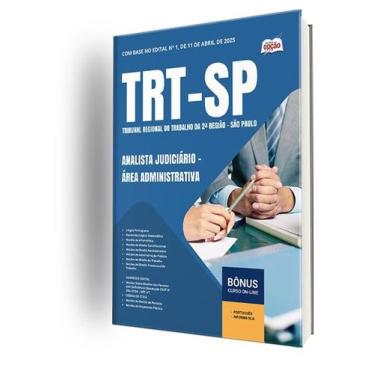 Imagem de Apostila TRT-SP  - Analista Judiciário - Área Administrativa - Apostil