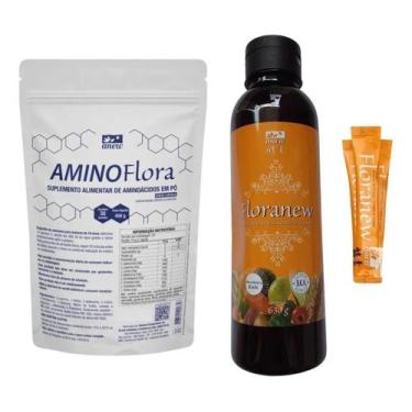 Imagem de AminoFlora Anew 450g + Floranew Garrafa 630g + 5 sachês floranew