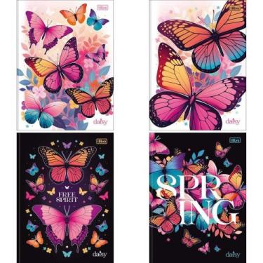 Imagem de Caderno Brochurão Capa Dura Bloom 80 Folhas Pacote com 5 - Tilibra