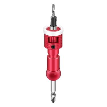 Imagem de Broca Escareadora de Profundidade Ajustável, Broca de Chave de Fenda de Haste Hexagonal de Liberação Rápida Em Liga de Alumínio, Cone de 90 ° de 2,8 X 8 Mm para Marcenaria