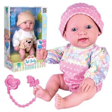 Imagem de Bebê Reborn Boneca Life Baby Menina Com Chupeta - Super Toys