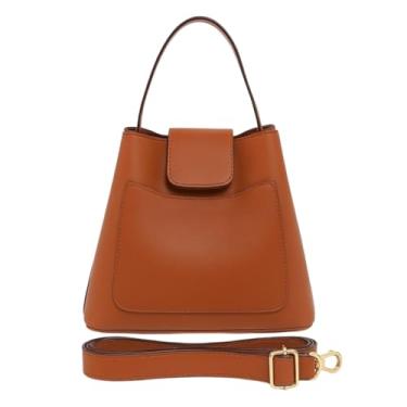 Imagem de Bolsa Saquinho Transversal Com Divisórias Alça de Mão e Bolso Externo (CARAMELO)