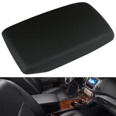 Imagem de Osompar Capa de apoio de braço para console central preta compatível com Toyota Highlander 2008-2013 em couro PU capa de descanso de braço tampa do console do meio