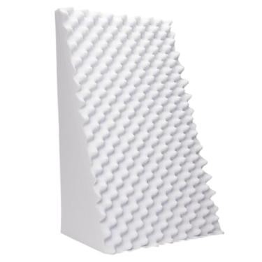 Imagem de Travesseiro Triangular Anatômico Casca De Ovo Sem Capa Apoio Encosto Costa Leitura Antirefluxo(Branco,Único)