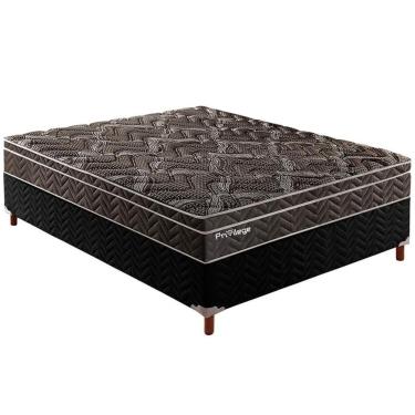Imagem de Kit Cama Box Casal Completa MasterPocket Privilege 138x188 Molas Ensacadas Base Madeira...