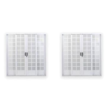 Imagem de Kit Com 2 Portas De Aço De Correr 215x200cm Minas Sul Mgm Bra