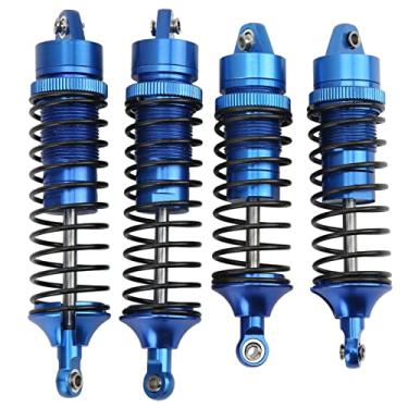 Imagem de Drfeify Damper de Suspensão Dianteira e Traseira de Alumínio Durável, Resistente Ao Desgaste para Losi Lasernut U4 Tenacidade 1/10 Off Road Cars, 4pcs (Azul escuro)