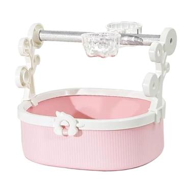 Imagem de Generic Suporte para pássaros, s, exercício, brinquedo, copos, suporte para cocô de, para, para periquitos e conures, Rosa
