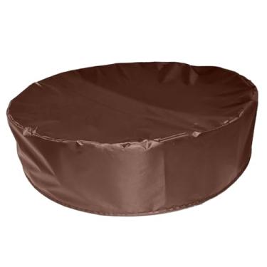 Imagem de Luwecf Capa de proteção para piscina redonda, abrigo, caixa de areia, capa protetora para banheira infantil, Café 160x30cm