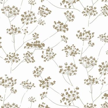 Imagem de Hopepak Papel de parede floral de contato bege para folhas de quarto, papel de parede autoadesivo removível para banheiro, papel de parede moderno para paredes, armários, forro de prateleira, vinil