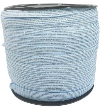 Imagem de Elástico Lurex Chato 7mm Encadernação Várias Cores ElasticoComum Rosa 