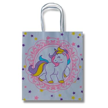 Imagem de Kit C/ 60 Un. De Sacola Unicórnio 2 (17,5X8,5X21,5cm.) | Embalagem Presente Infantil