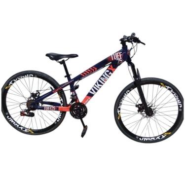 Imagem de Bicicleta 26 VikingX Tuff25 24v Indexada Suspensão Freeride Disco Mecânico Pneu Slick 1.50-Unissex